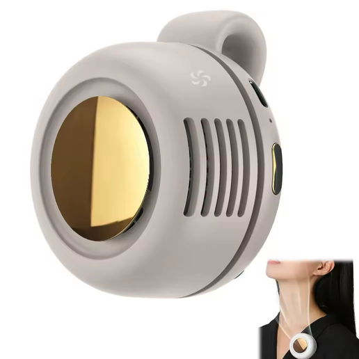 Portable Clip On Mini Bladeless Fan Silent Electric Waist Shirt Fan 3 Speed Adjustable for Outdoor Camping Travel Cooling Use