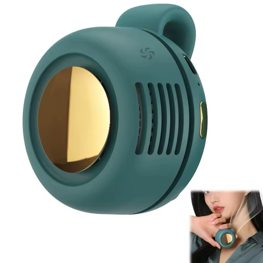 Portable Clip On Mini Bladeless Fan Silent Electric Waist Shirt Fan 3 Speed Adjustable for Outdoor Camping Travel Cooling Use