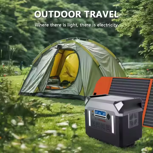 2000W Powerstation LiFePO4 Solar Generator 220V EU Plug Portable Power Station for Emergency