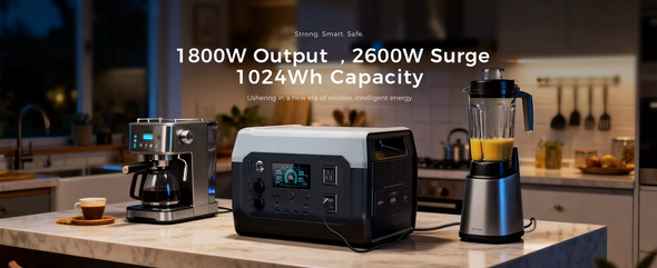CTOLITY 500W 1800W Portable Power Station Lifepo4 Battery AC Solar Generator Pure Sine Wave Emergency Energy Storage Supply