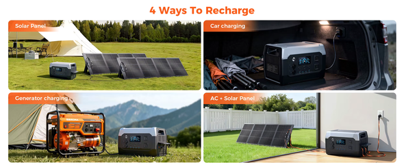 CTOLITY 500W 1800W Portable Power Station Lifepo4 Battery AC Solar Generator Pure Sine Wave Emergency Energy Storage Supply