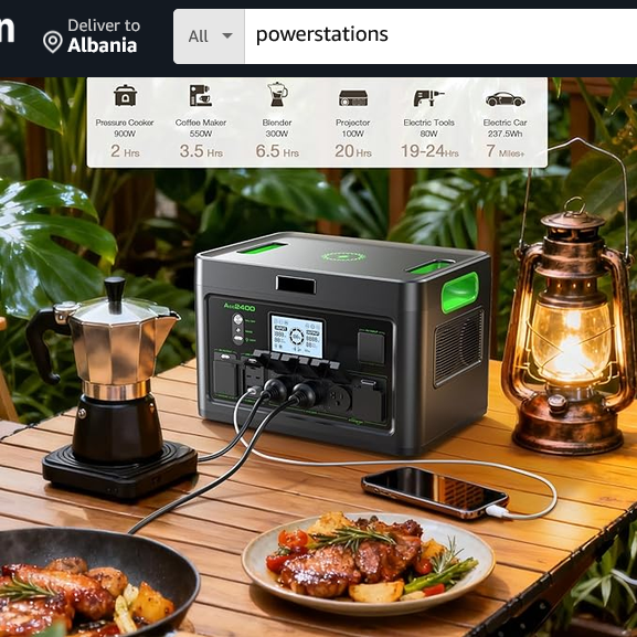 2400W Portable Power Station 1843.2Wh Solar Generator Home Power Backup | 12 Outlets with 100W USB-C PD Fast Charging, Pure Sine Wave AC Outlet, for Home Use, RV Camping, Emergency & Off-Grid Living