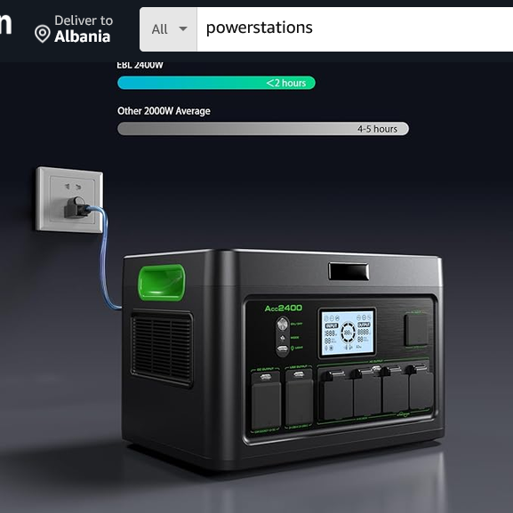 2400W Portable Power Station 1843.2Wh Solar Generator Home Power Backup | 12 Outlets with 100W USB-C PD Fast Charging, Pure Sine Wave AC Outlet, for Home Use, RV Camping, Emergency & Off-Grid Living